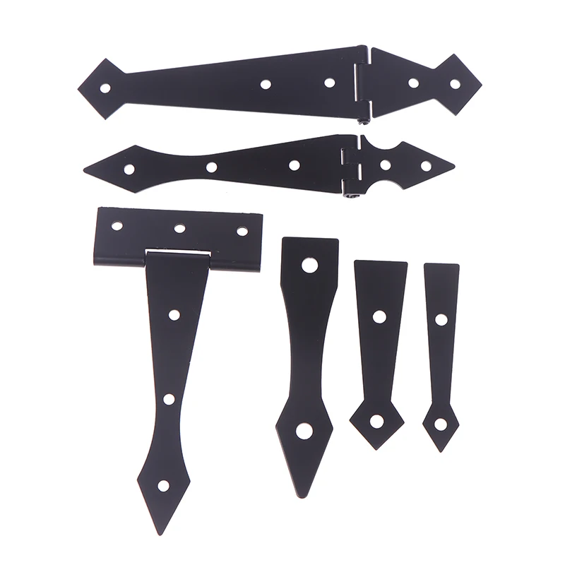 2PCS Furniture Cupboard Door Hinge Folding Black Iron Hinge For The Cabinet Door Durable Hardware Accessories For Home Use