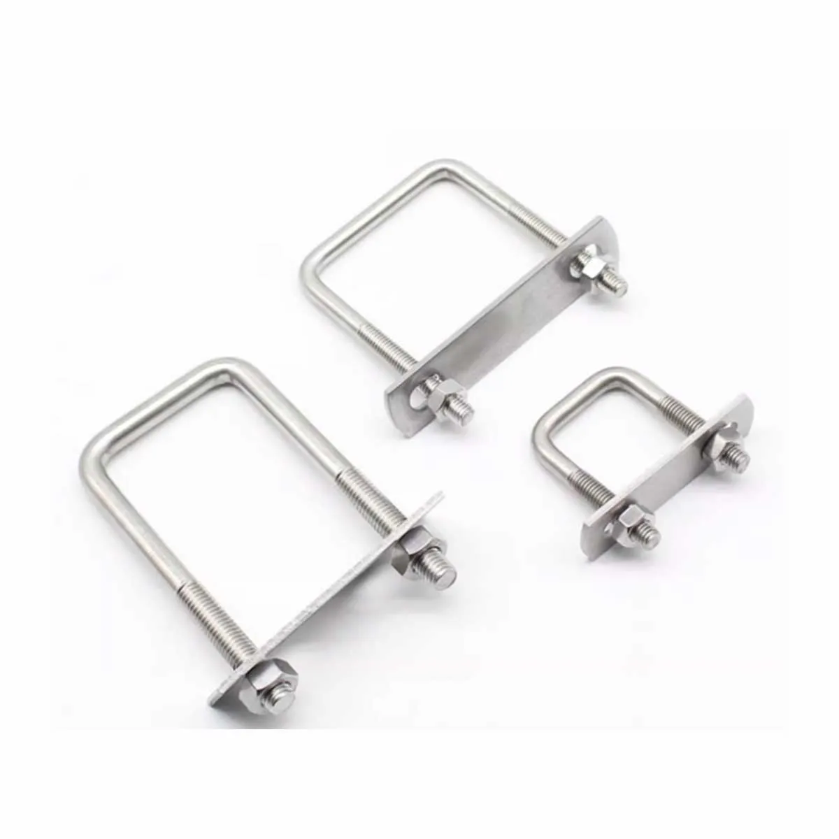 M8M10M12 304 Stainless Steel u-Shaped Screw Right Angle Square Clamp Fixing Clip Horseback Clip Bolt