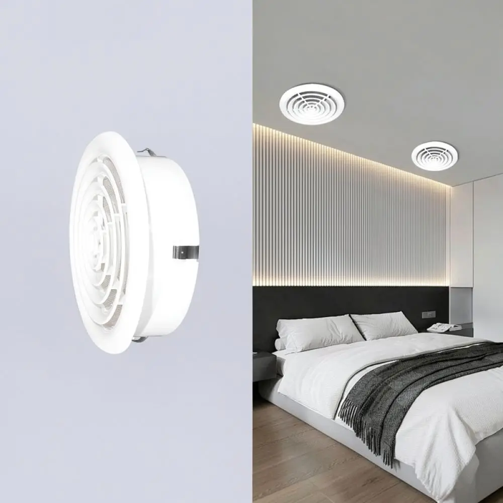 Round Air Vent Grille For Muye Ventilation System Abs Duct Cover Spring Clip Indoor Exhaust Extraction Diffuser Outlet