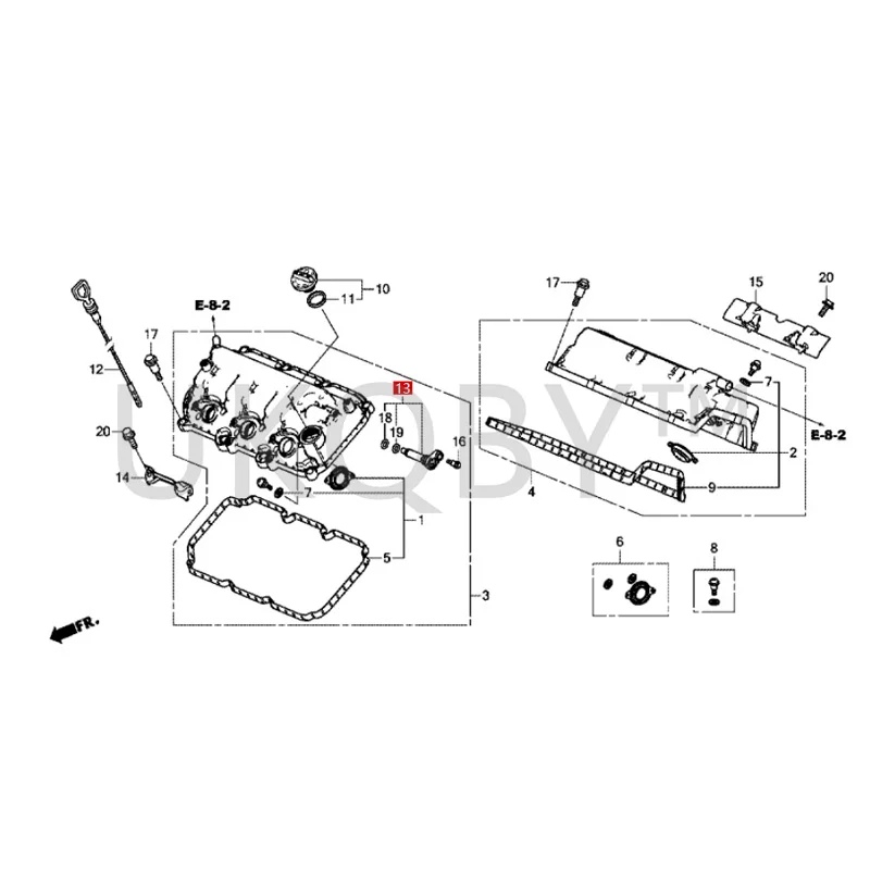 17130-RCA-A02 Suitable for si ngi ng po et ry and pa in ti ng in Ac co rd Positive crankcase ventilation valve