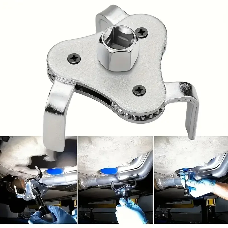 

1Pcs Flat Three-Jaw Oil Filter Wrench Tool for Removing Oil Filter Car Oil Filter Wrench Oil Filter Removal Tool