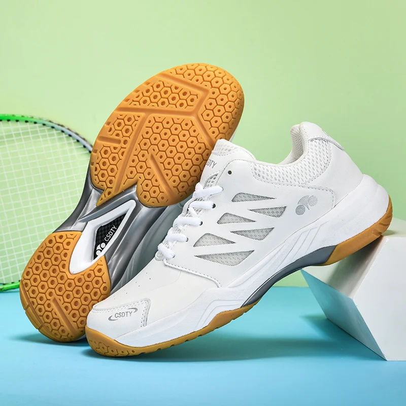 

2026 Badminton Shoes Men High-quality Field Training Non-slip Sports Shoes 2024 Luxury Design Lace-up Tennis Shoes For Men