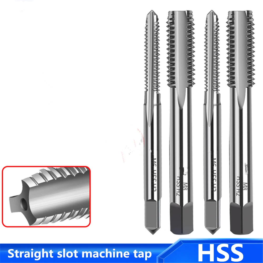 Free Shopping 10PCS M3~M12 High Speed Steel HSS Machine Screw Thread Metric Plug Tap