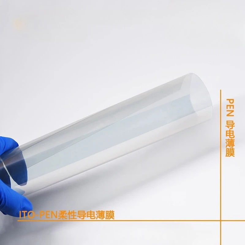 

High-temperature resistant PEN-ITO flexible conductive film, 6Ω thickness 0.125mm, laboratory-specific, multiple sizes available