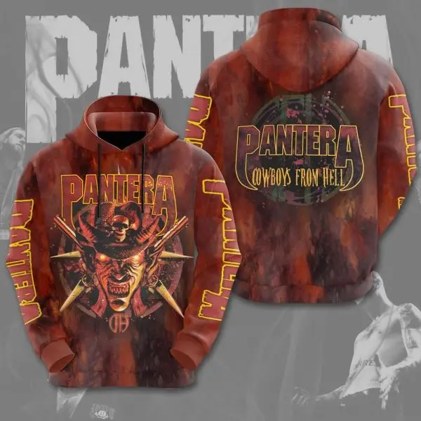 Men's Hoodies Rock Band Pantera Sweatshirt 3D Print Men Women Hip Hip Tracksuit Pullover Hoodie Oversized Street Men Y2k Clothes