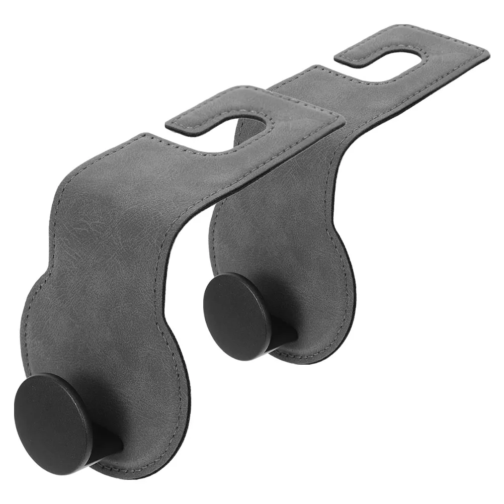

1Pair Car Seat Back Storage Hooks PU Hidden Headrest Hanger Organizer for Purse Bags Auto Interior Accessories