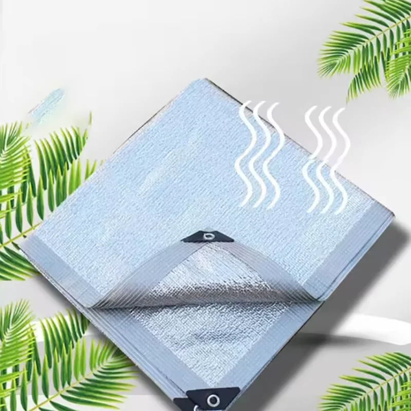 Filet pare-soleil argenté en feuille d'aluminium 99%, clôture d'auvent anti-UV, écran de confidentialité, pare-soleil de jardin, filet d'ombrage en maille pour voiture, modifications de toile