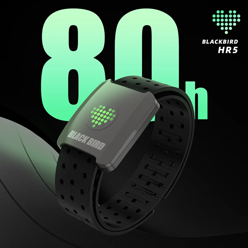 

BLACK BIRD Arm Heart Rate Sensor 2023 New LED Color Display Heart Rate Zones Bluetooth ANT HR Monitor Us For Most Bike Computer