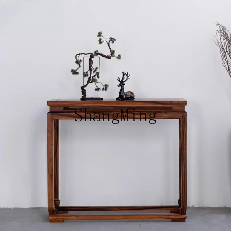 FG  good-looking walnut new Chinese-style entrance rack, entrance cabinet, simple case, living room entrance table