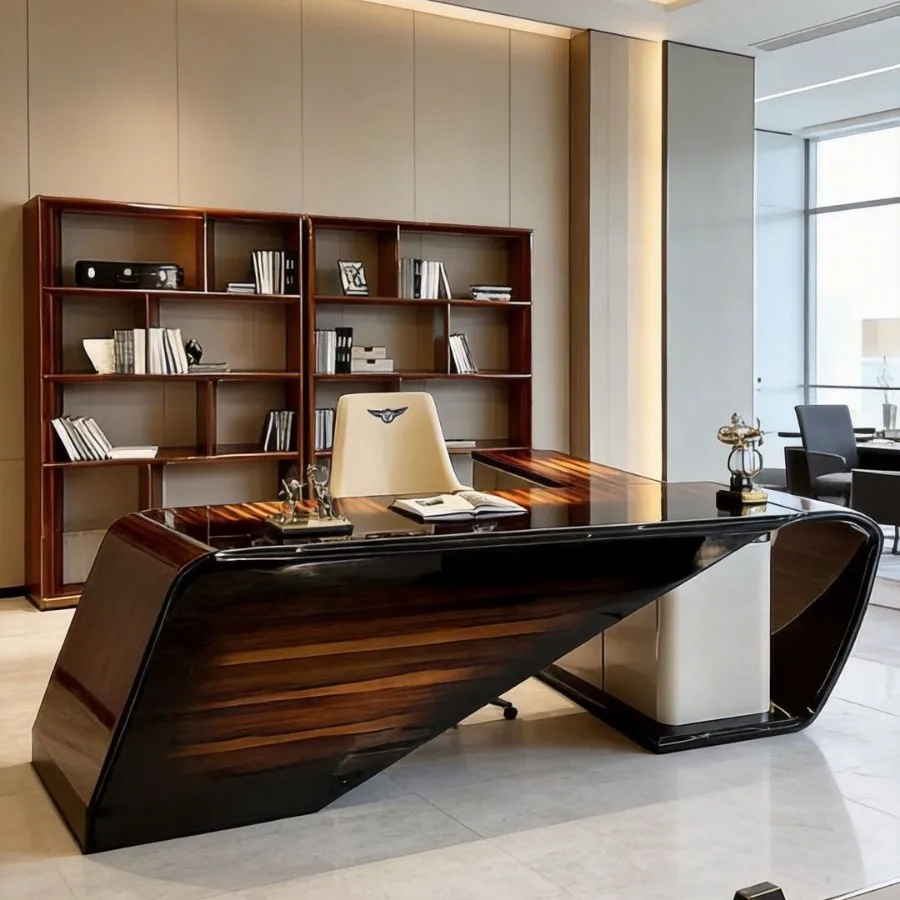 LMM Office President Boss Desk and Chair Combination Modern Light Luxury Senior Manager Desk Commercial