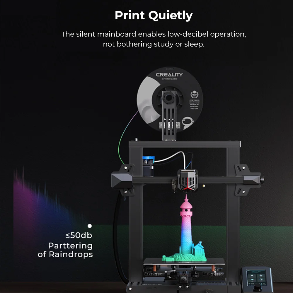 Creality Ender 3 V2 Neo 3D Printer with CR Touch Auto Leveling Kit PC Spring Steel Platform Full-Metal Extruder, 95% Pre-Install
