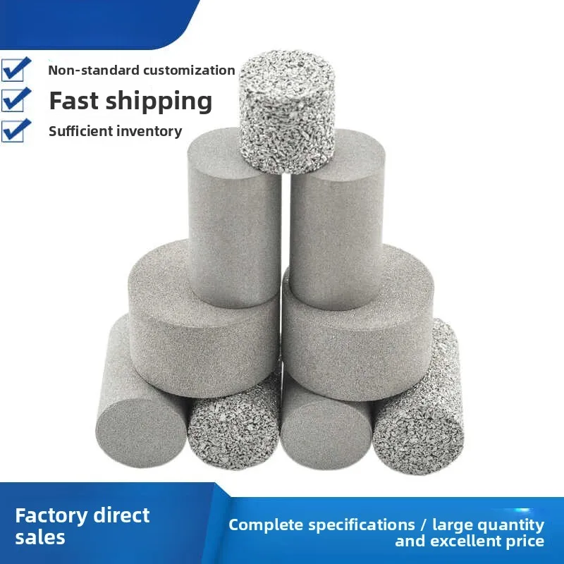 Stainless Steel Powder Sintered Filter Element, Micron Porous Metal Cylinder Plug for High‑Temperature Gas Safety Filtration