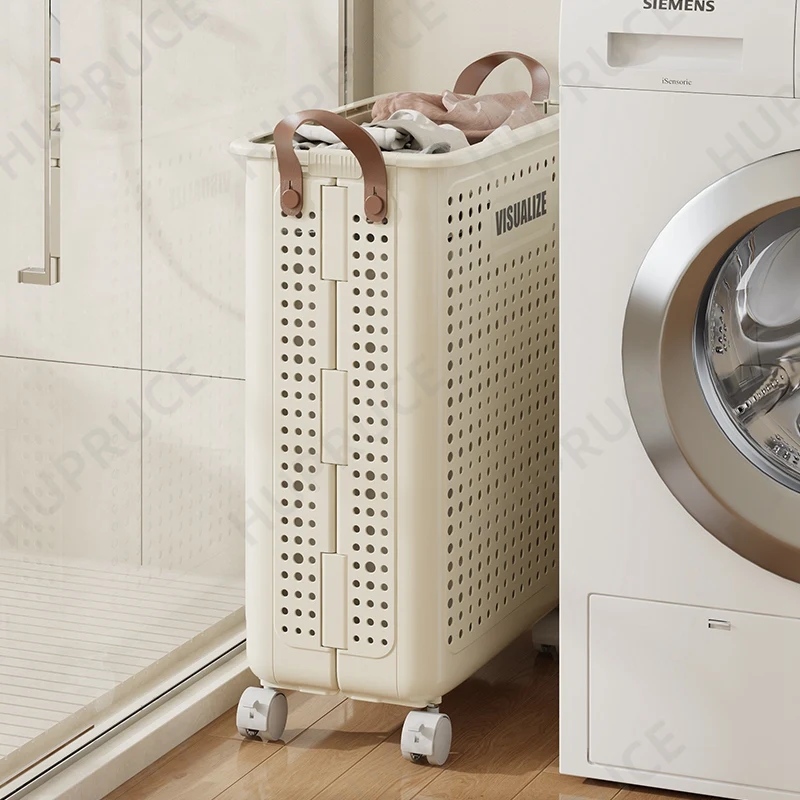 Foldable Laundry Basket hamper with casters for Washing Clothes