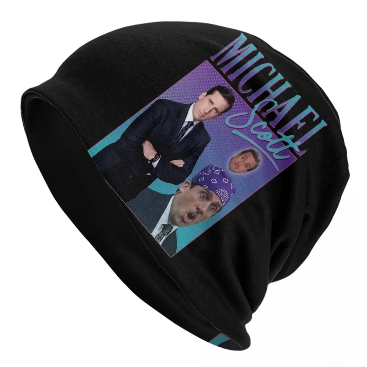 Men Retro Michael Scott Bootleg Beanies Hat Merch Fashion The Office TV Dual-use Bonnet Knit Hat