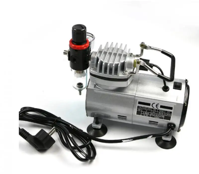 

Airbrush High Quality Single Cylinder Piston Compressor Oil-less For Beauty Art Body Painting Cake Model Spraying