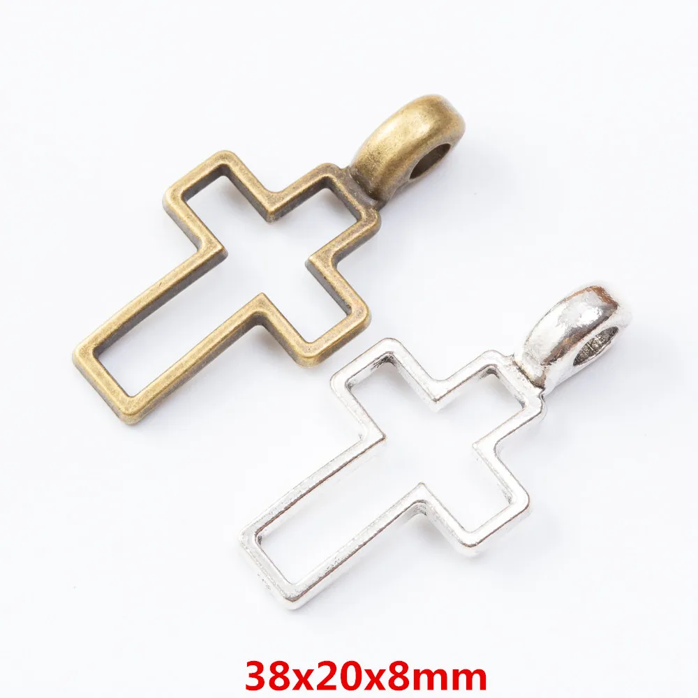 

15pieces (cross) vintage zinc alloy charm metal pendant DIY jewelry discovery making accessories 1834