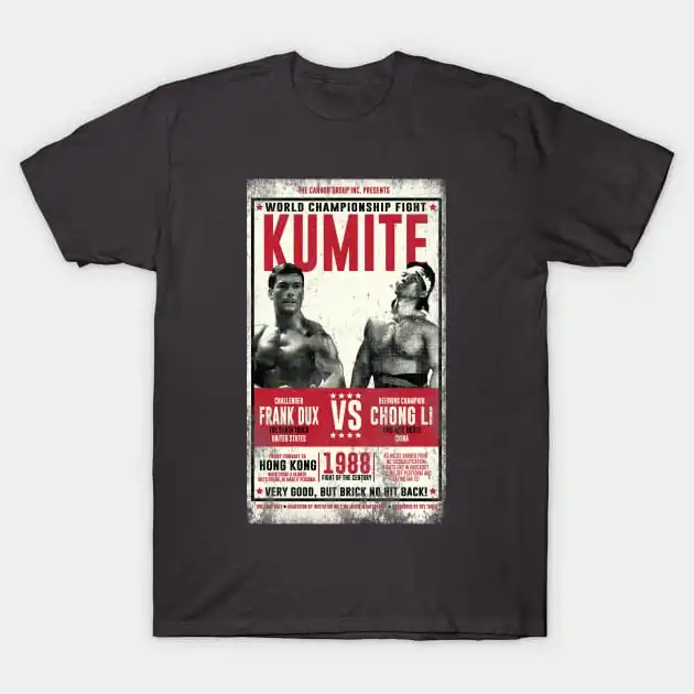 Bloodsport Championship Poster T-Shirt Casual O-Neck Tee Shirts Streetwear New Fashion Top Tees