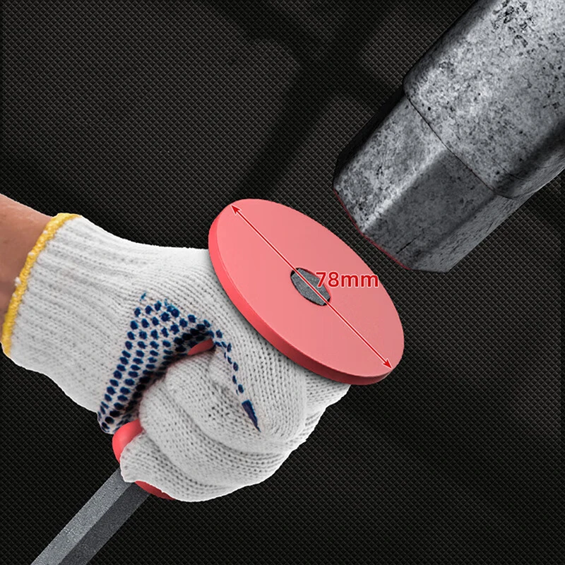 1 Piece Chrome Vanadium Steel Stone Chisel Flat Chisel Pointed Chisel Concrete Cement Stone Splitting Tool Rubber Wrapped Tool