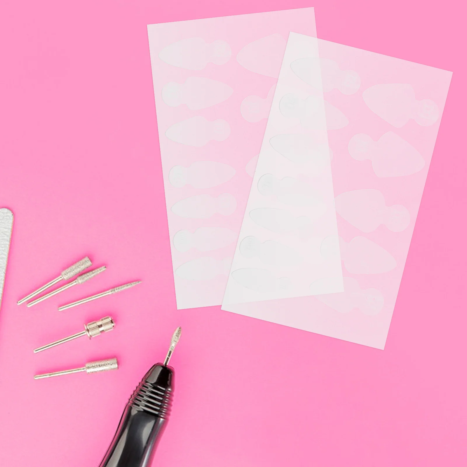 

10 Sheets Silicone French Manicure Film Crystal Nail Film Extension for Nails No Buffing Design