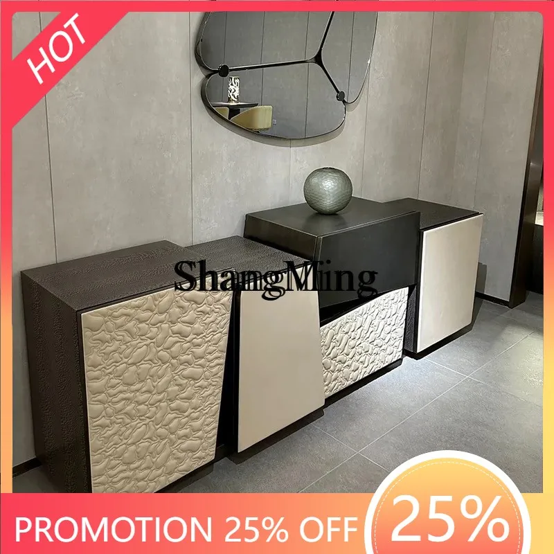 SM  luxury dining side cabinet home entrance entrance cabinet high-end irregular geometric storage decorative cabinet