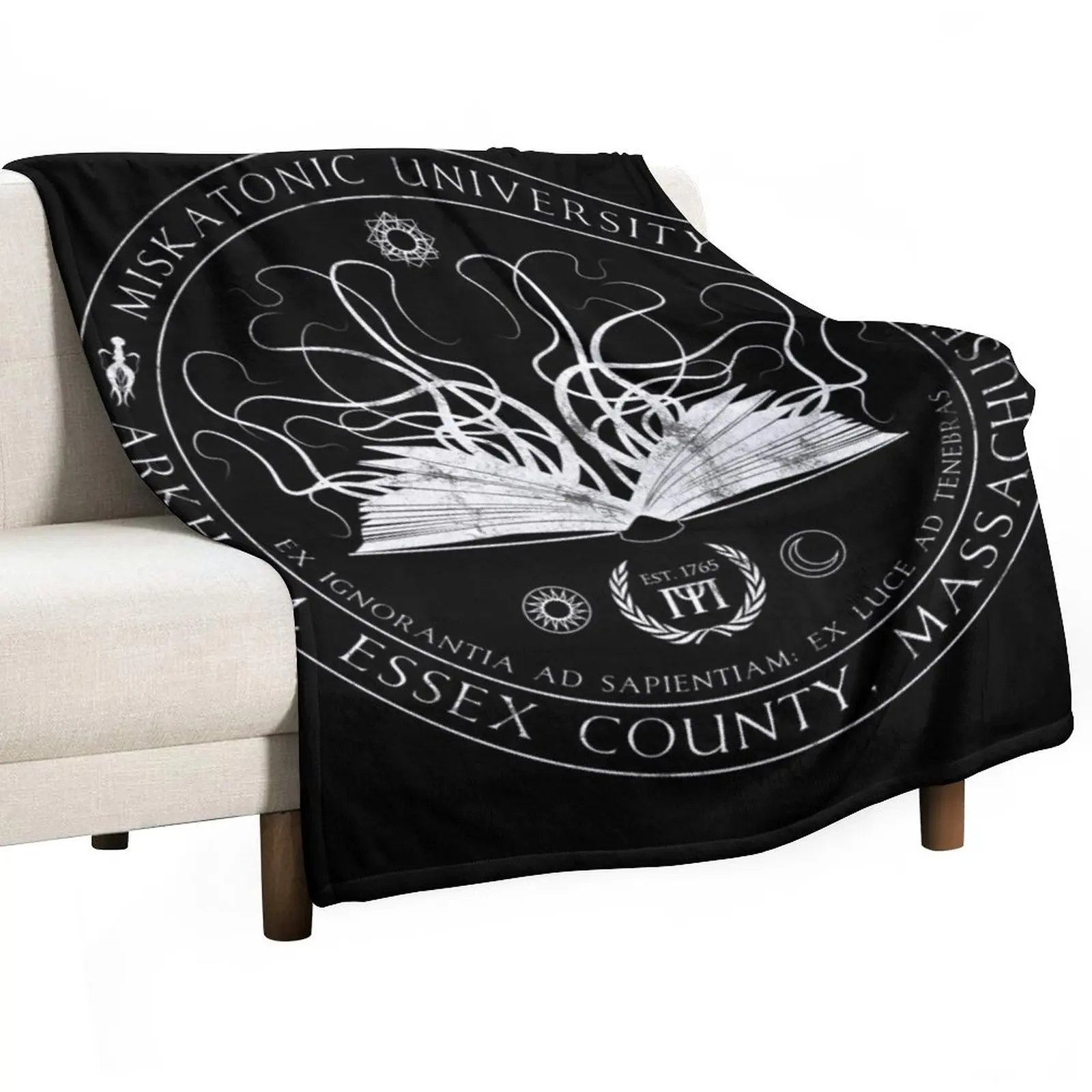 Miskatonic Sigil Throw Blanket Beautiful Blankets Camping Blanket