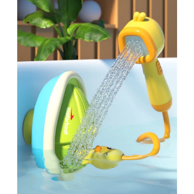 رذاذ الماء الكهربائي قارب بطة ألعاب حمام الطفل-لعبة دش الحمام الجديدة وحوض الاستحمام الحواس التفاعلية هدايا لعبة الأطفال #1