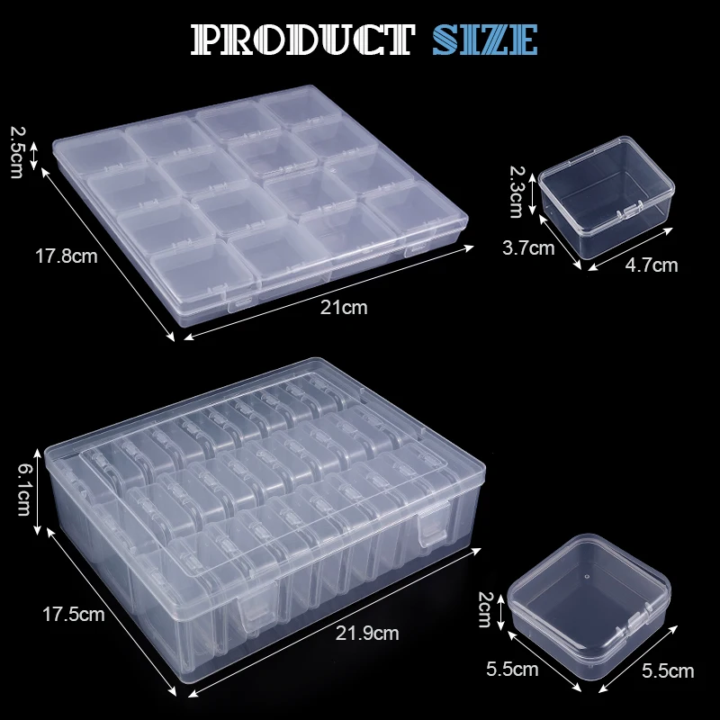 Bead Organizer Box 30Pcs Small Clear Plastic Bead Storage Containers with Hinged Lid for Storage of Small Items Crafts Jewelry