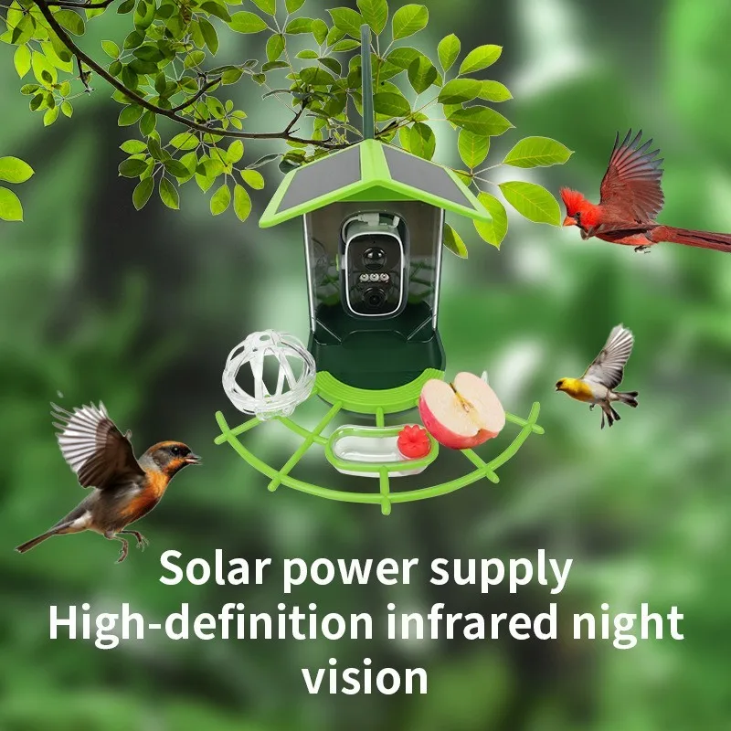 Pet Smart Tech AI Intelligent Recognition Bird Watching Device Outdoor Feeder With Camera Bird Feeder Solar Pet Feeder New 2026