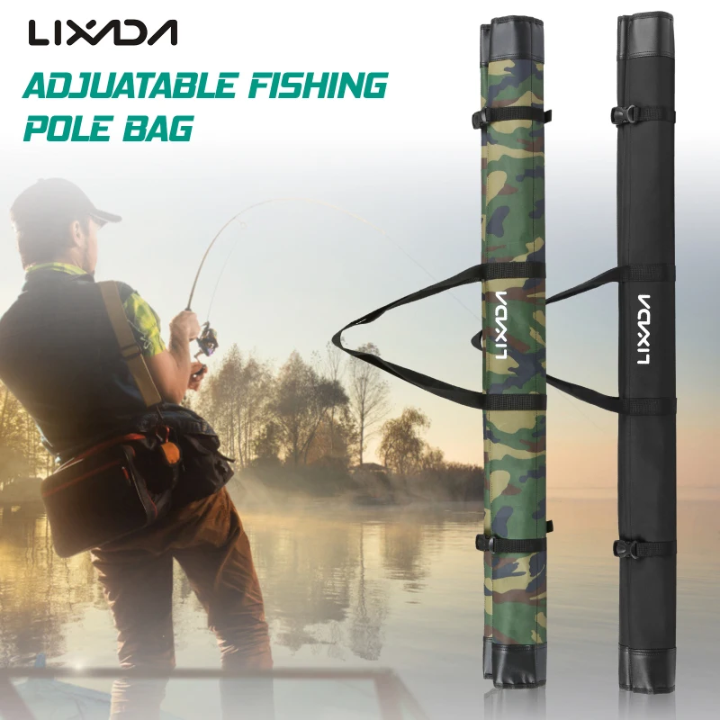 Lixada Fishing Rod Case Portable Soft Case Folding Pole Storage Bag Organizer Pole Set