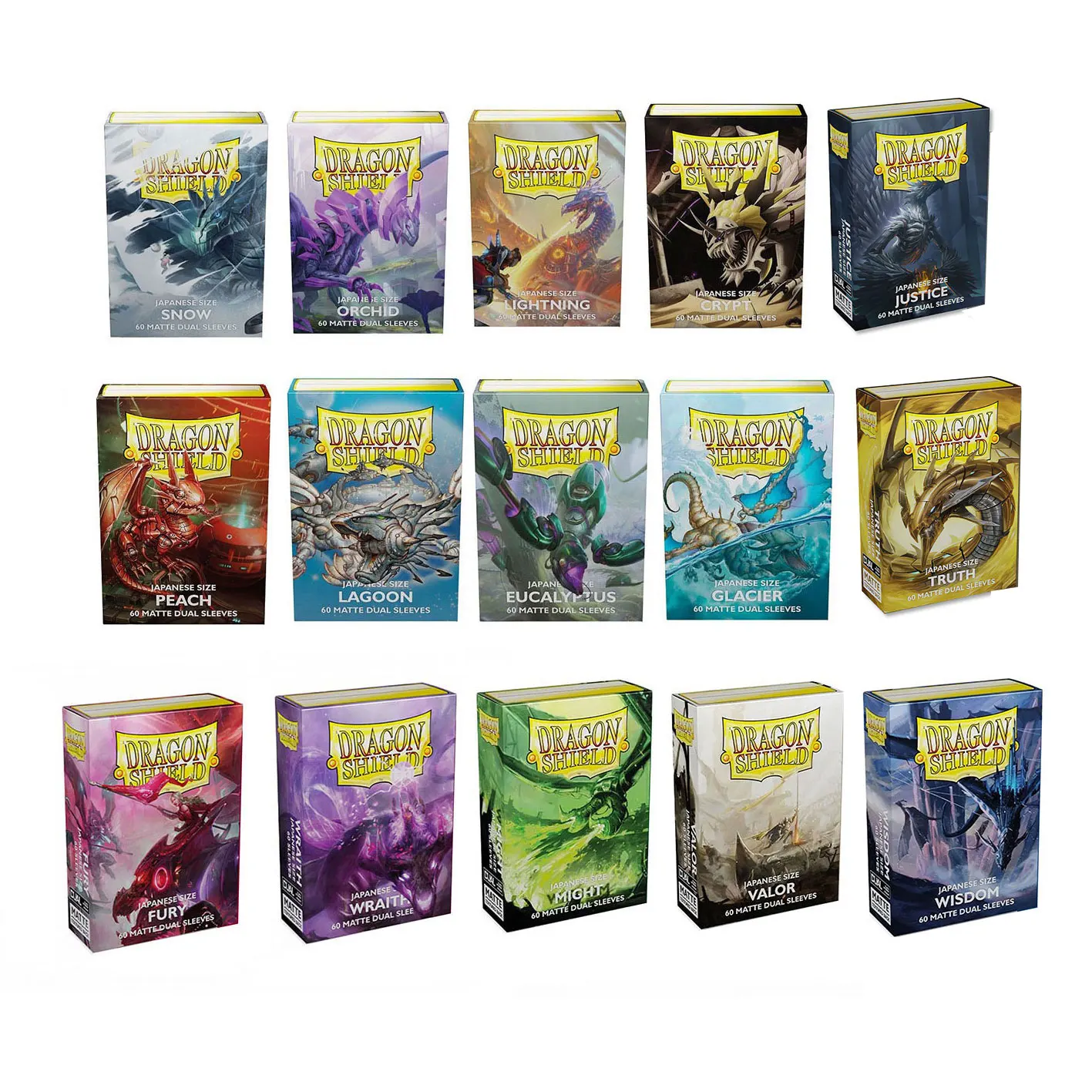 60PCS Dragon Shield Matte Dual YGO Game Cards Sleeves Playing for Japanese Yu-Gi-Oh Small Size Board Game Cards Protector Cover