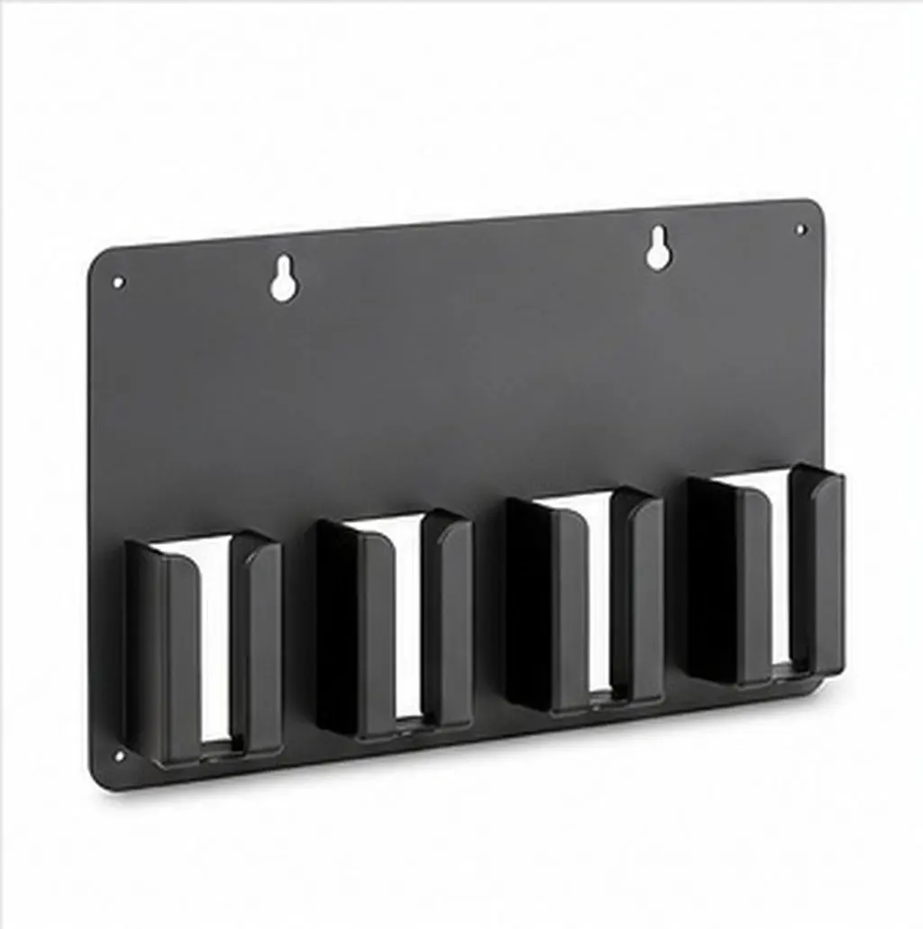 Hair Clipper Storage Rack Wall Mounted Multi Functional Organizer for Barbershop Salon Tool Storage Strong Steel Build Holds 4