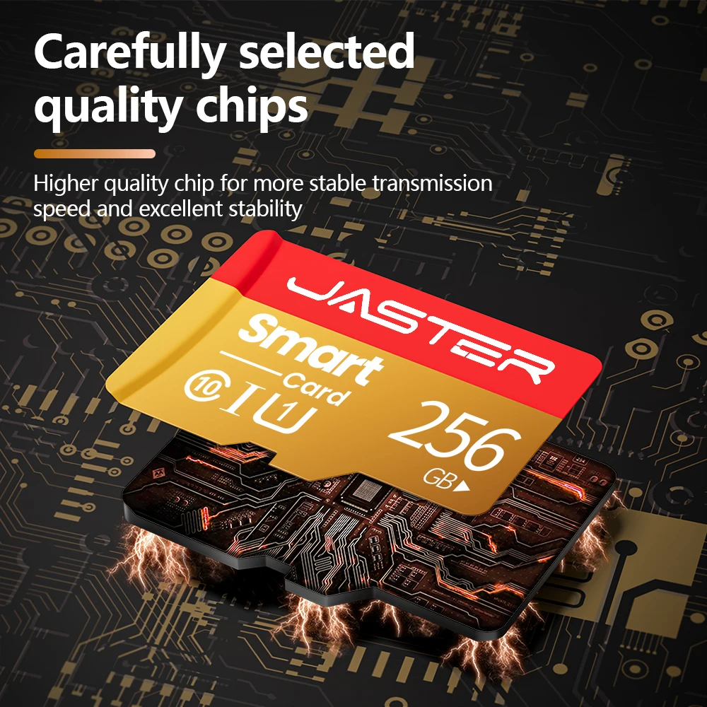 Jaster classe 10 cartão sd dourado 64gb cartão de memória de leitura de alta velocidade 32gb mini cartão tf 16gb 8g para nintendo switch cartão de memória flash