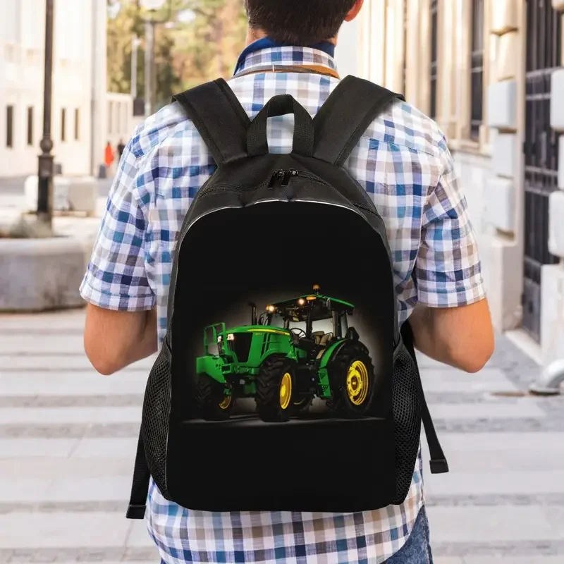 Mochila personalizada trator para mulheres e homens, Bookbag básica para a escola, Bolsas universitárias