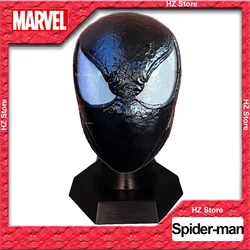 Marvel Black Spider-Man 2 Venom Mask Not-detachable Eyes Cosplay Head Cover 1:1 3D Handmade Wearable Helmet for Birthday Gift