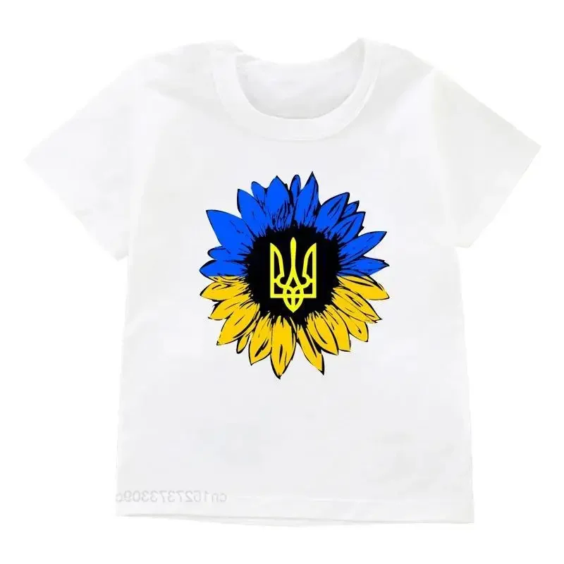 

Modal Kids T-shirt Comfy Cute Cartoon Cartoon Print Ukraine Burning Tride Clothes Boys Girl Clothes