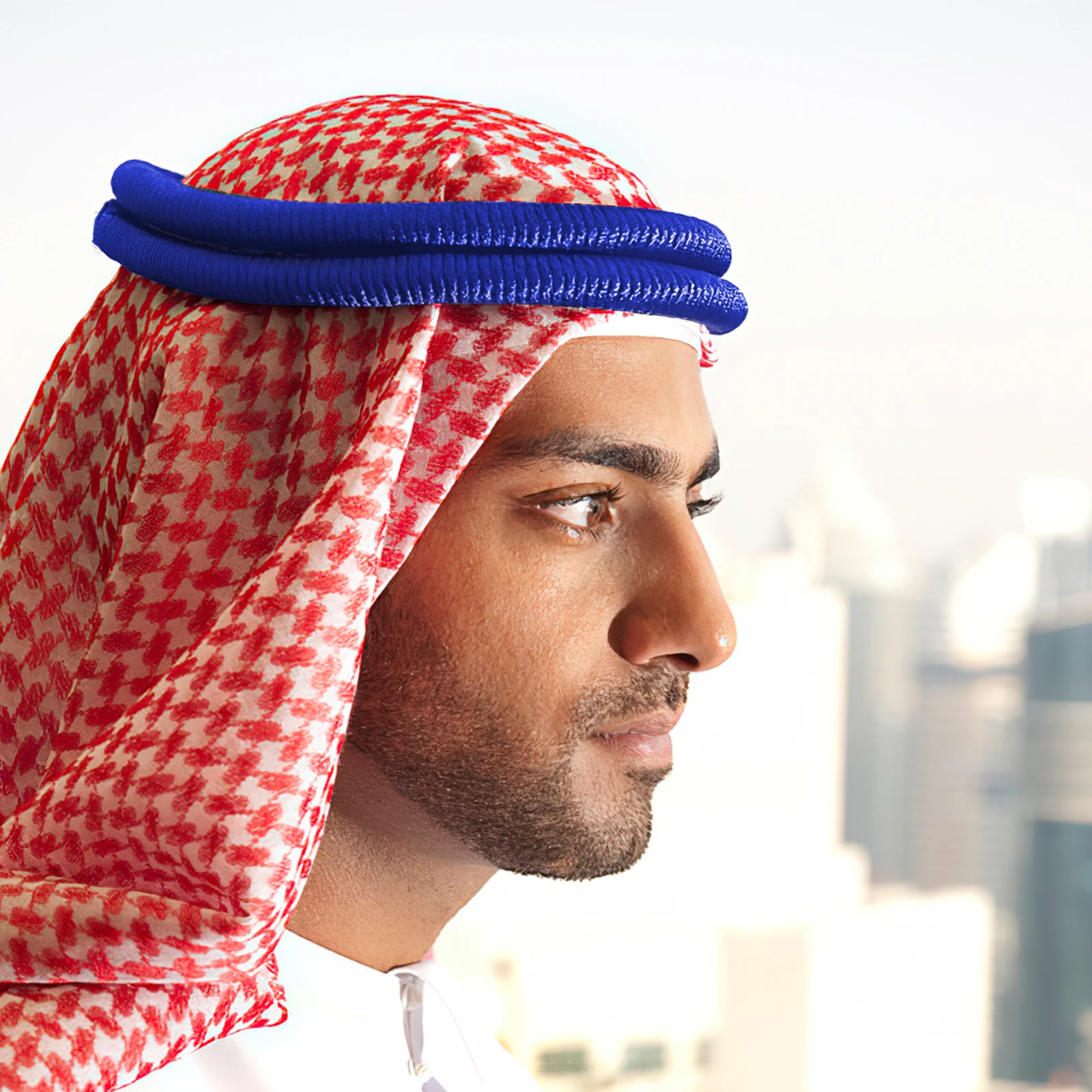 

Men Headband 57 Blue Arab Costume Accessories Scarf Headband Middle East Headwrap Rope Stage Performances Festival