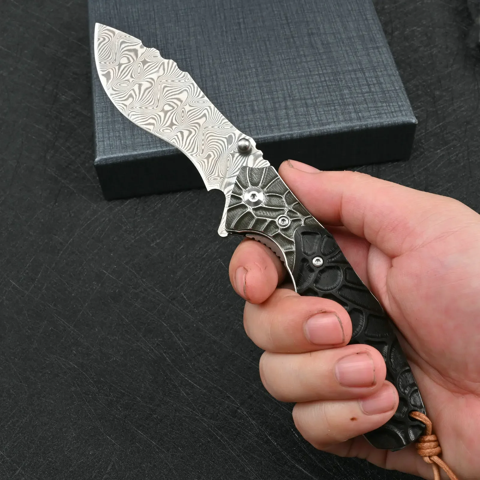 

Damascus Knives Flipper Pocket Folding Knife For Men Tactical Military Outdoor Tools Camping Survival Hunting EDC Navaja