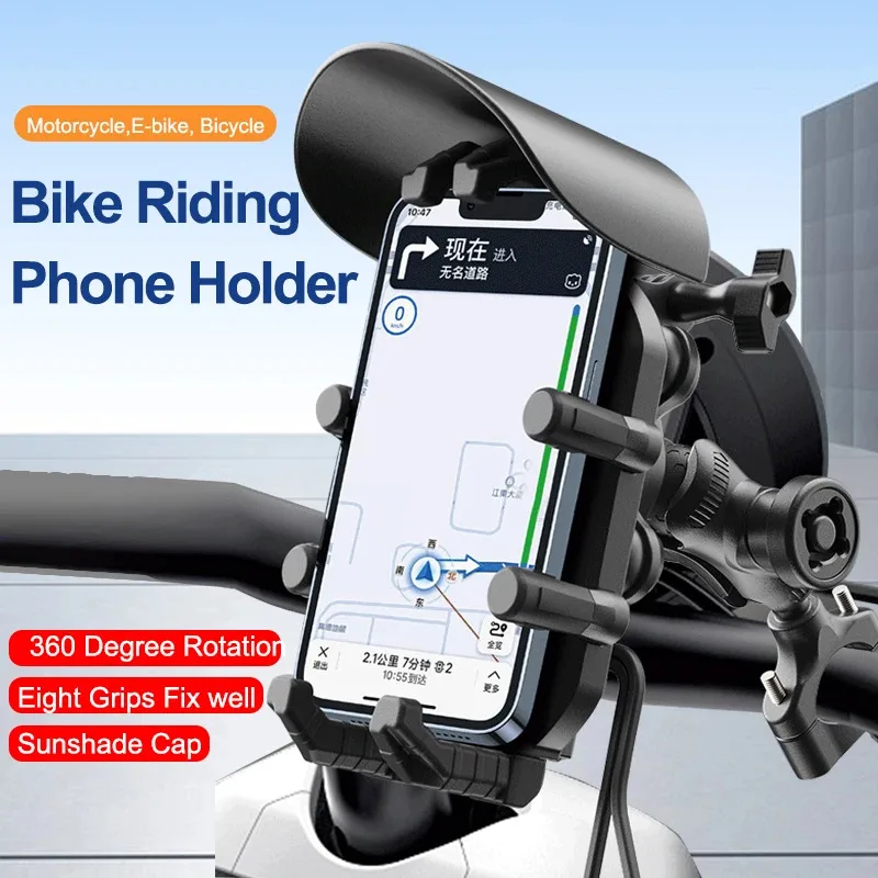 Fast Charger Stand 15W Wireless Charging Shockproof Smartphone Handlebar Mount Anti-Theft Bike Cellphone Support Waterproof