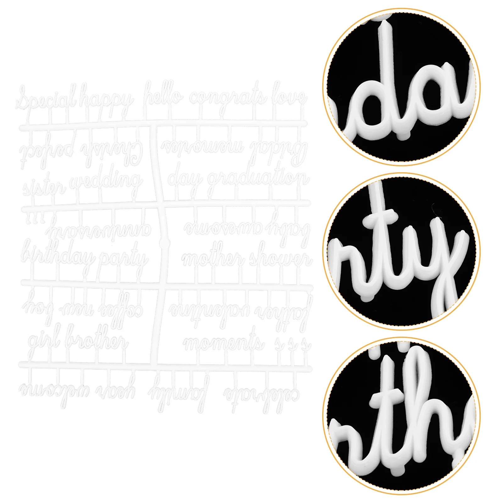 2Sets Felt Board Letters Plastic Alphabet for Message Board DIY Chalkboard Sign Replacement Reusable White Letters Set