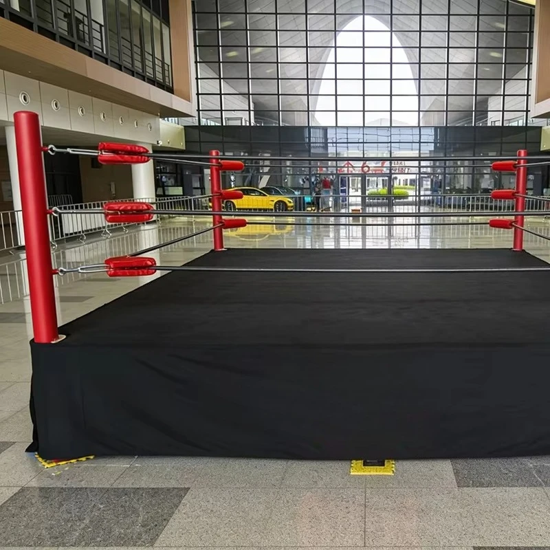 Custom Logo Customized Professional Official Free Standing Boxing & Wrestling Ring Steel Material Anti-Slip Durable F5406