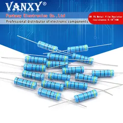 10 Uds 5W 1% resistencia de película metálica 0.1R ~ 10M 1K 1,2 1,3 3,3 10 22 33 120 360 18 390 470 82 R K ohm 10K 100K 1M 100R