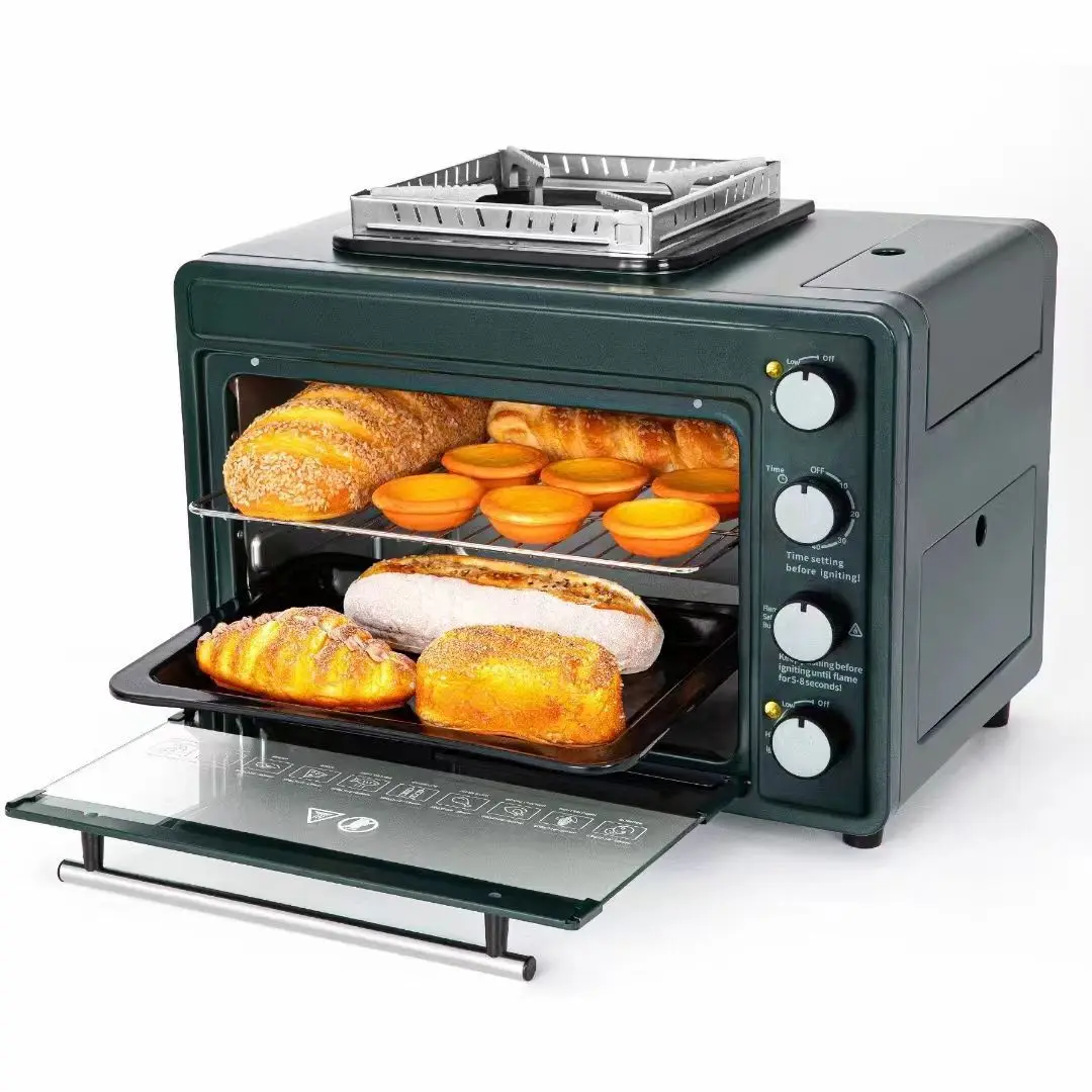 

2 in 1 Multifunctional Waterproof Large Capacity Portable Gas Stove Outdoor Camping Oven BBQ BBQ Picnic Backpack Hiking