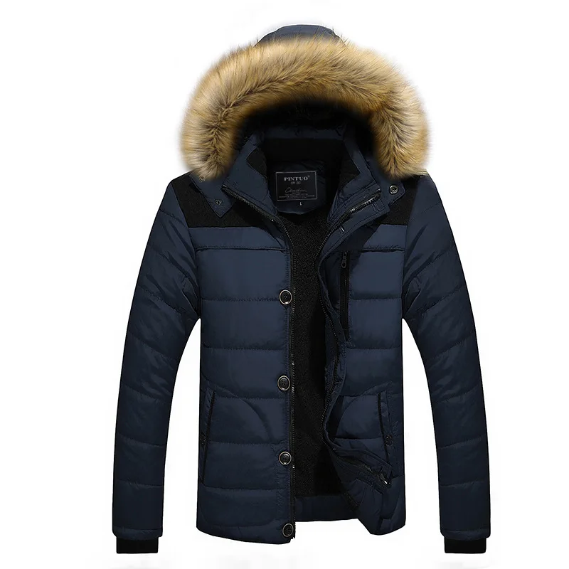 Men's Thick Warm Windproof Cotton Jacket Winter New Korean Version Cotton Jacket Men's Warm Jacket Plus Size Men's Clothing