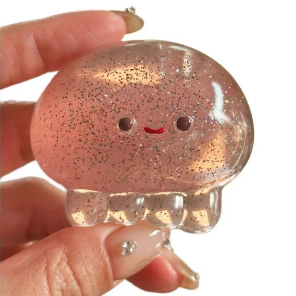 Boule de cristal TPR à presser l'acné, sphère transparente, boule d'eau, jouet de pincement, bulle créative réaliste, jouet de pincement de poulpe