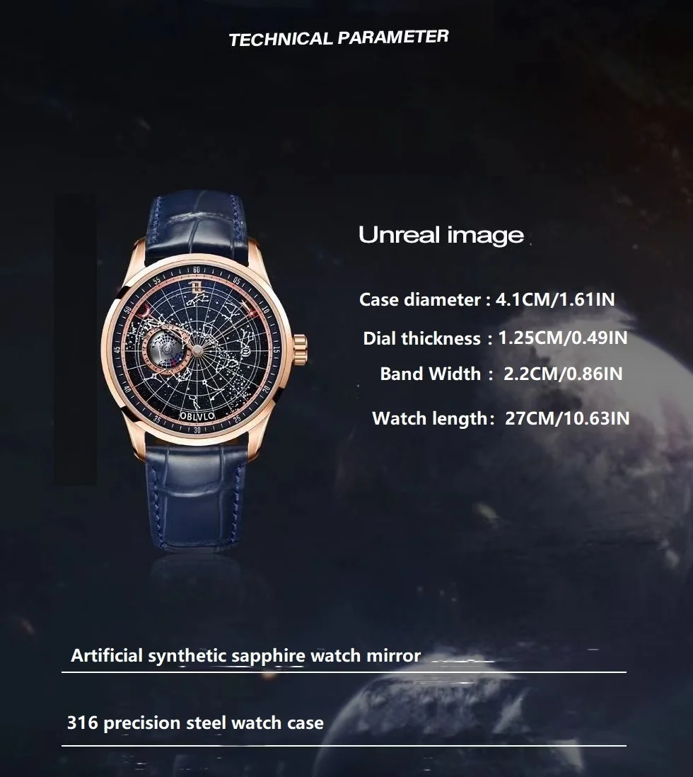 ساعات ميكانيكية للرجال من OBLVLO، ساعات ميكانيكية أوتوماتيكية، ساعات رجالية جديدة ومبتكرة، ساعات رجالية، فريدة من نوعها