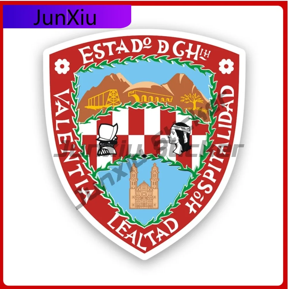 

Cartoon Creative Chihuahua Coat Of Arms Sticker Decal American Made Uv Protected Ci Chih Mexico Mx Coa Decal Uv Resistant Anti