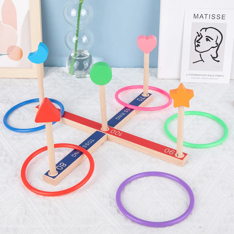 

Children Throw Circle Game Ferrule Stacked Toys Fun Indoor Outdoor Parent-Child Interactive Circle Layers Early Education Gift