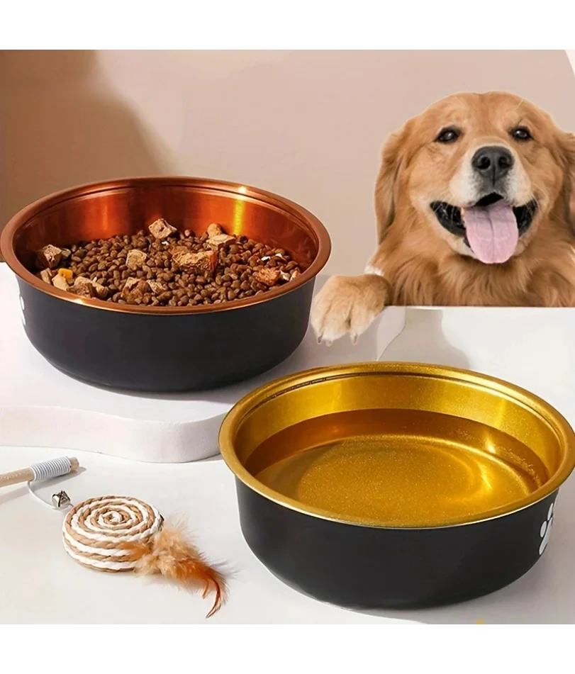 

Anti-Slip Dog Bowls Small Medium And Large Dog Feeding Bowls And Water Fountains Stainless Steel Pet Feeders Pet Dog Accessories
