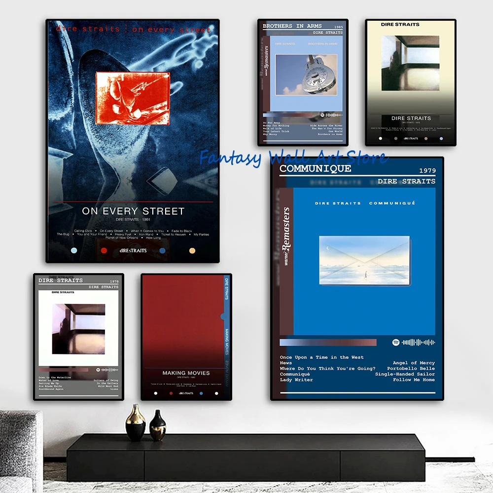 Dire Straits Rock Music Albums - Musical Instrument Painting review and price