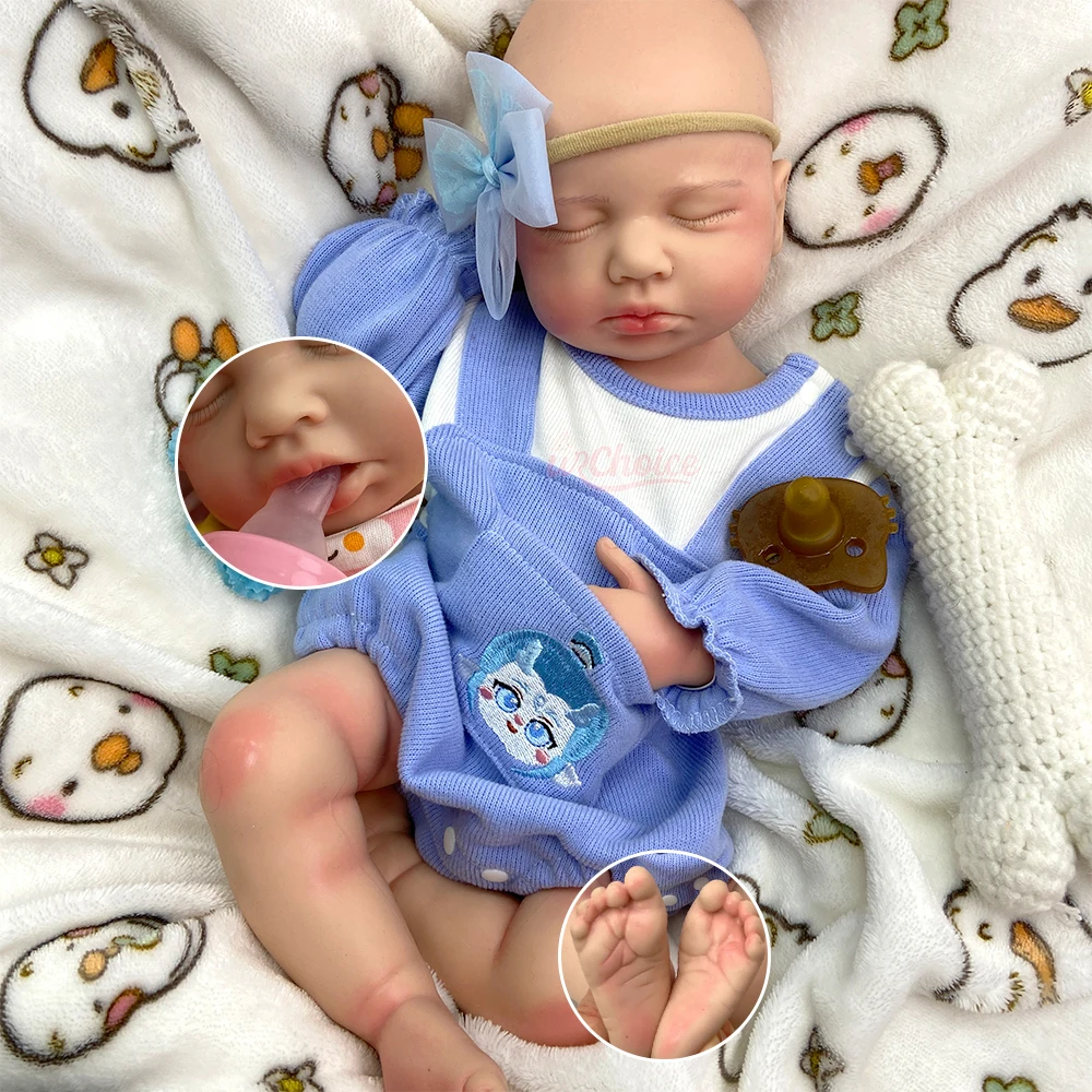 

Lifelike 50cm Loulou Full Soft Silicone Reborn Baby Girl/Boy Handmade 3D Skin Tone Comfort Doll for Emotional Solace & Support